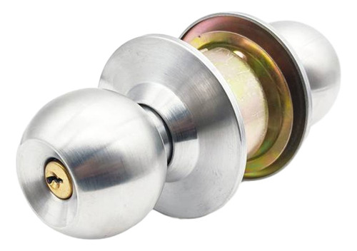 Pomo De Puerta De Acero Inoxidable Con Cerradura Y 3 Llaves
