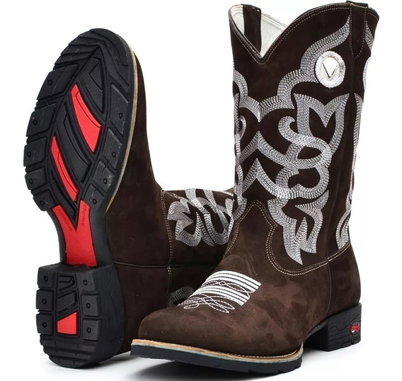 botas masculinas country bico redondo