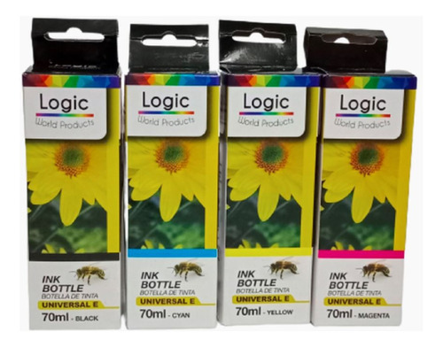 Pack Tinta Sublimación 4 Colores Logic Envío Gratis