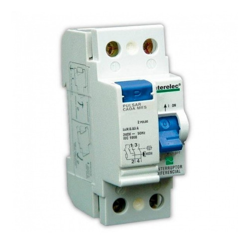 Disyuntor Diferencial Interelec 2 X 25 A 2x25 Led Moron