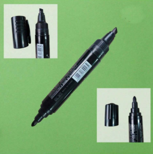 Marcadores Permanente Negro Dos Puntas Plumón Doble 36 Pzs Negro