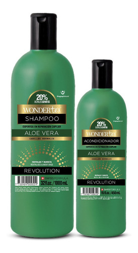  Shampoo Y Acondicionador Wonder Tex Revolution Aloe Vera