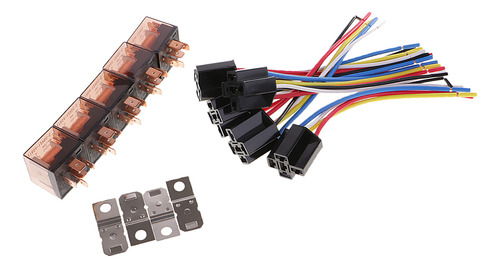 5 Conjunto De 12v 60a Amp Spdt Automotive 5 Pin Y Toma De