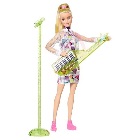 Boneca Barbie Loira Musica Teclado Rockers Keytar Rara Top