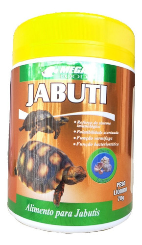 Ração Jabuti 70g Com Alho  Mega Food  