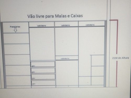 Armário Personalizado Sob Medida Em Mdf Branco 3mt X 2.10alt