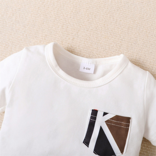 Conjunto Para Bebé 3-12m Con Estampado De Letras Multicolor Blanco 6-9 M