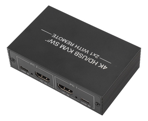 Interfaz Multimedia Hd Kvm, 4 Puertos Usb 2.0, 1 Pantalla, 2