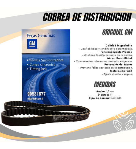 Kit Correa Tensor Filtro Aceite Original Gm Corsa 1.4 2006