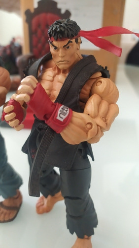Bonecos Street Fighter, Ken, Ryu, Guile, Akuma E Chun-li. (Usado)