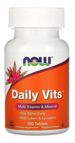 Now Foods Daily Vits Multivitaminas Y Minerales 100tabs Sabor Sin Sabor