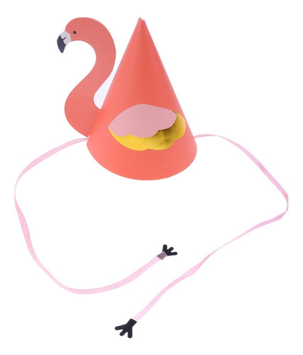 3xlovely Flamingo Birthday Paper Cone Hat Niños 