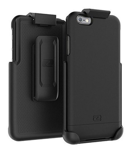 Funda iPhone 6 Plus Para Cinturon Ultra Delgada 2 Pzs Negra 