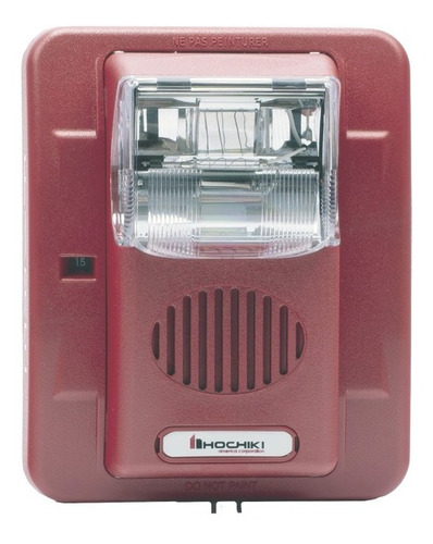 Sirena/estrobo, Rojo, 24v 100db Intensidad Luminosa Seleccio