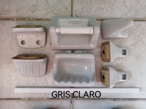 Juego De Accesorios Baño Cerámica Color Arena
