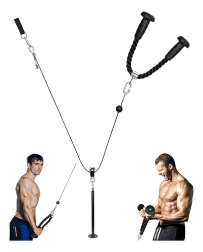 Sistema De Polea De Tríceps Con Cable De Longitud Ajustable