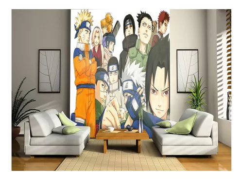 Adesivo De Parede Anime Naruto Mangá Personagens 9m² Nrt29