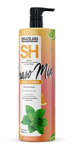 Shampoo Brazilian Para Cabellos Grasos Y Mixtos 1lt