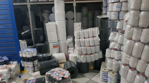 Elástico Poliéster Negro 7mm 200mts Resorte Ropa Textil