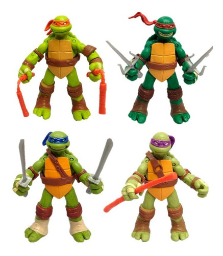 Figuras De Tortugas Ninja (set 4 Piezas)
