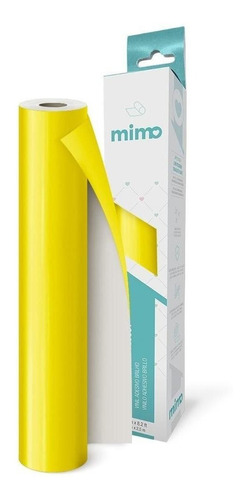 Adesivo Vinil Brilho Amarelo Canarinho Mimo - 30cm X 2,5m