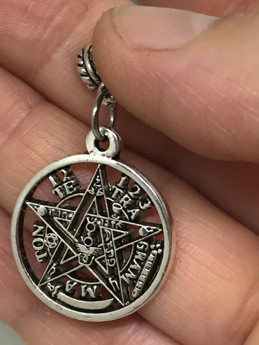 Imagen 3 de 10 de Tetragramaton Pentaculo Calado Plata Tibetana