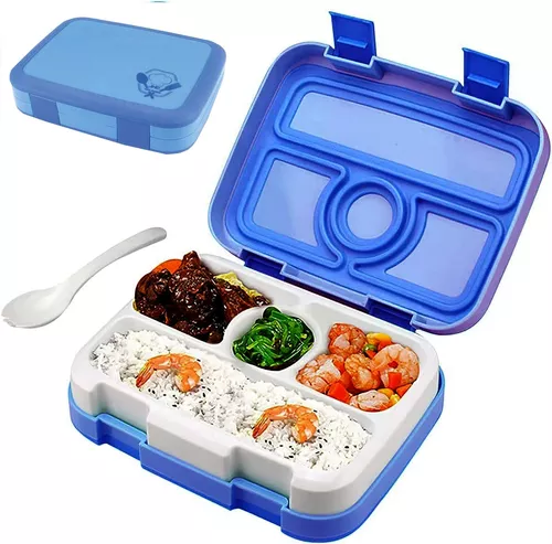 Fiambrera portátil Kawaii para niños y niñas, caja de plástico para Picnic,  Bento, microondas, con compartimentos