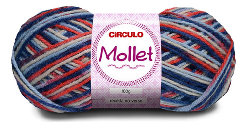 Lã Tricô Circulo Mollet 100gr 200m (500 Tex) 100% Acrílico Cor 9642# - INTUIÇÃO