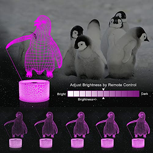Lámpara Nocturna Con Forma De Pingüino Amonita, Lámpara 3d I