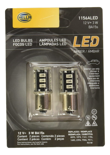 Jgo Focos Hella Led 1 Polo 1141 1156 7506 Ambar Direccional