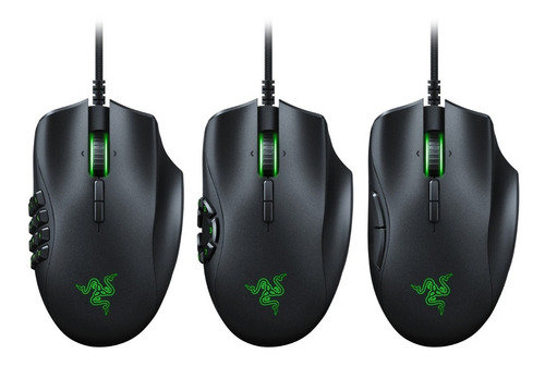 Mouse gamer de juego Razer Naga Trinity negro