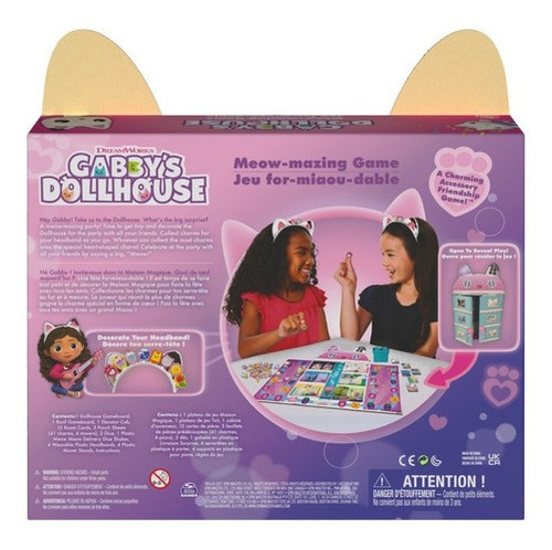 Juego De Mesa Meow-mazing Gabby's Dollhouse 2 - 4 Jugadores