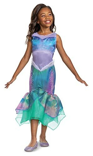 Disfraz Talla S (4-6x) Para Niñas Ariel Disney La