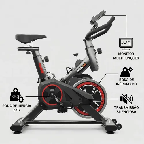 Bicicleta Ergométrica Fitness Para Cardio E Musculação Com Base