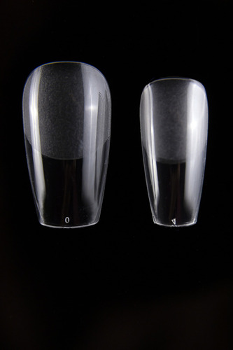 Nail Factory Xpress Gel Tips Caja 330 Pz Sistema Soft Gel Color Cristal Mixto Coffin-almond-square