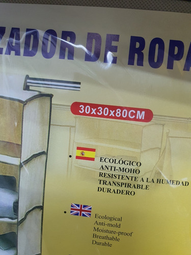 Organizador Para 3 Divisiones Ropa Colgante Armario Baño