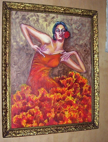 Clara Luz Castillo Parodi  Fandango Baile Flamenco Óleo/tela