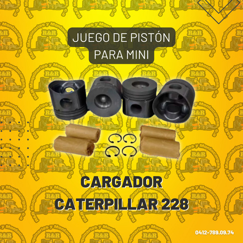 Juego De Pistón Para Mini Cargador Caterpillar 228