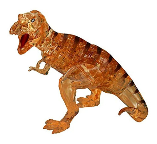 Puzzle De Cristal 3d De Lujo  T-rex (marrón): 49 Piezas