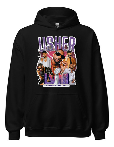 Hoodies Buzo Usher Super Bowl 2024 Musica R&b Half-time Rock