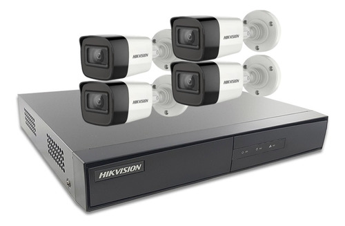 Kit Hikvision 4x4 Seguridad 2mp Camara Bullet Ssd 480gb