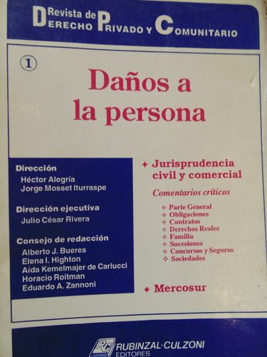 Daños A La Persona Revista De Derecho Privado Y Comunitario