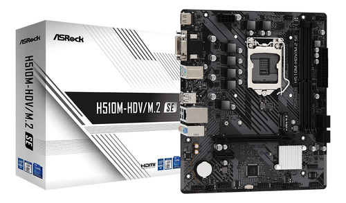 Tarjeta Madre Asrock H510m-hdv/m.2 Se Lga 1200 2x Ddr4 M.2