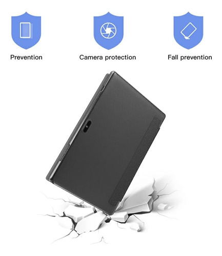 Funda Delgada Con Tapa Soporte Triple Para Tableta Zb10