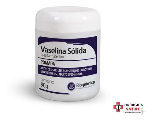 Vaselina Sólida Emoliente Grau Farmacêutico Uso Tópico 90g