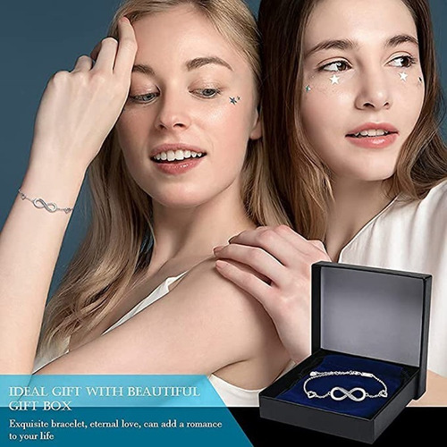 Imagen 6 de 7 de Pulsera Plata 925 Símbolo Amor Infinito En Estuche