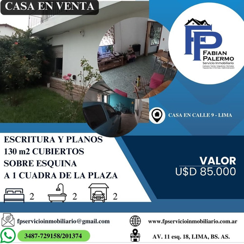 Casa En Venta Sobre Calle 9 En Lima