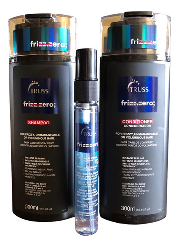 Truss Frizz.zero Shampoo Condiciona 300ml + Frizz Zero 30ml