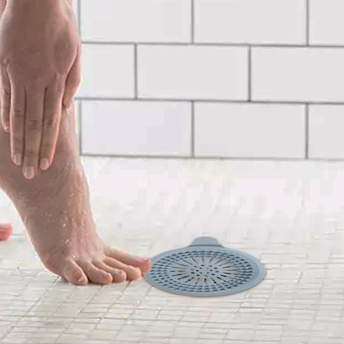 3 Tapón De Bañera, Alfombrilla De Drenaje De Azul Claro