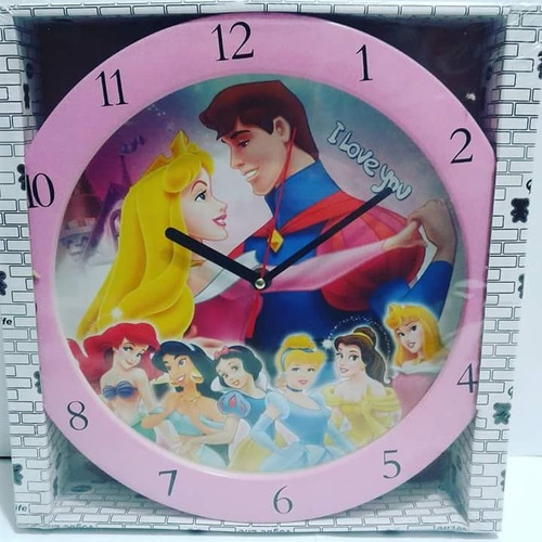 Reloj De Pared Deprincesas Para Niñas